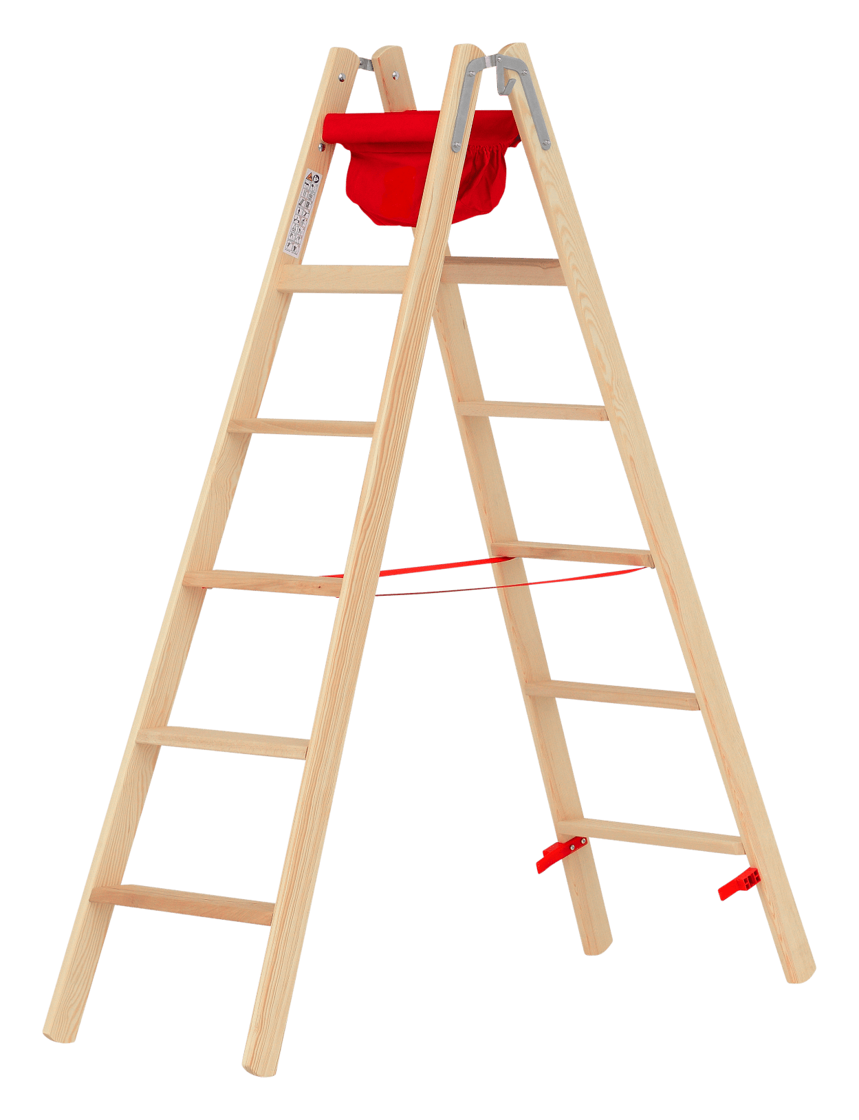 Hymer Holz - Stufenstehleiter 71499, beidseitig begehbar - Topleiter