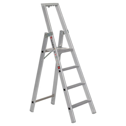 euroline 22577 WORK line Alu - Stufenstehleiter mit Sicherheitsbrücke - Topleiter