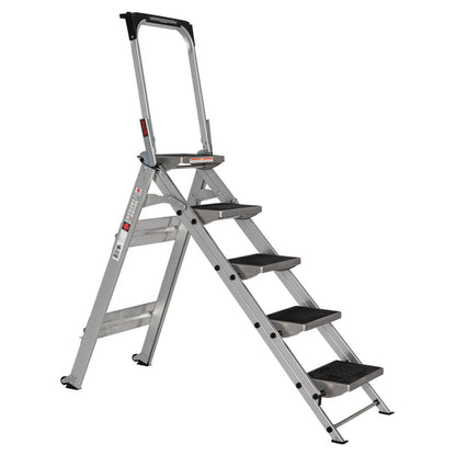 euroline 334 Alu - Sicherheitstreppe klappbar, mit Bügel - Topleiter