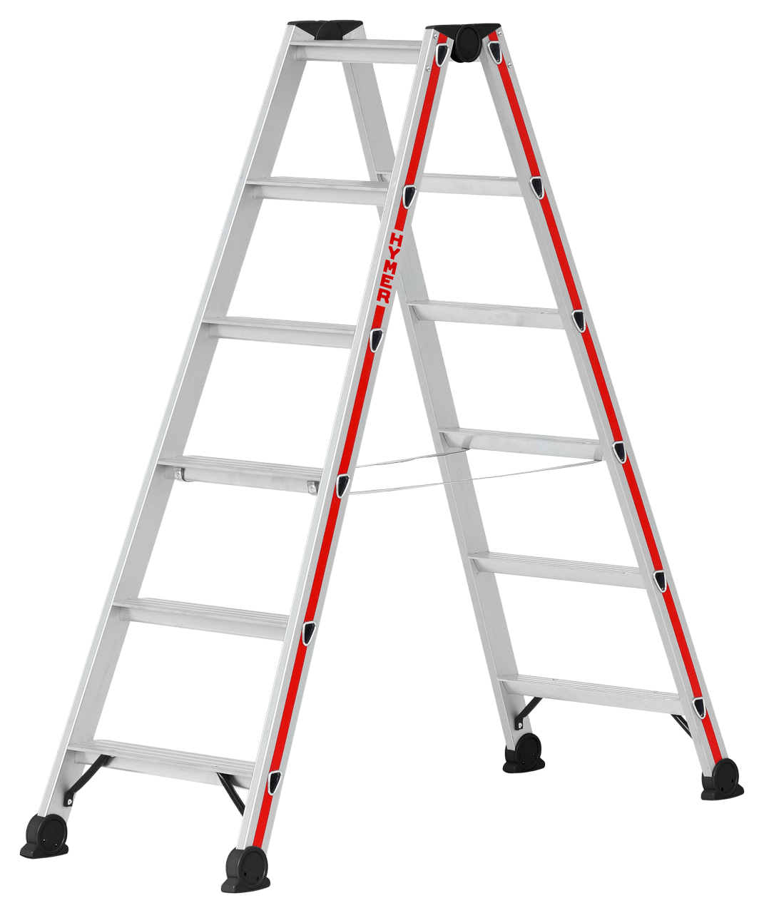 Hymer Stufenstehleiter 4124, beidseitig begehbar - Topleiter