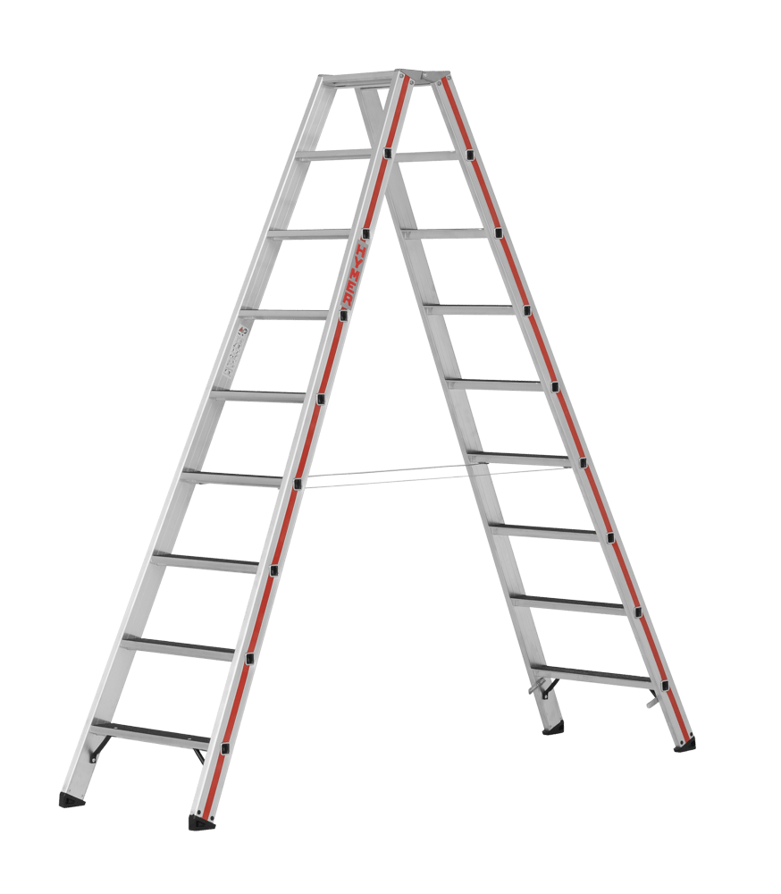 Stufenstehleiter 8624 R13, beidseitig begehbar - Topleiter